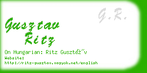 gusztav ritz business card